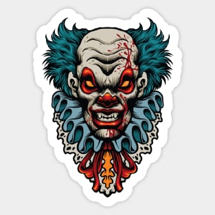 Evil clown terror Sticker
